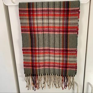 Plaid Fringe Scarf